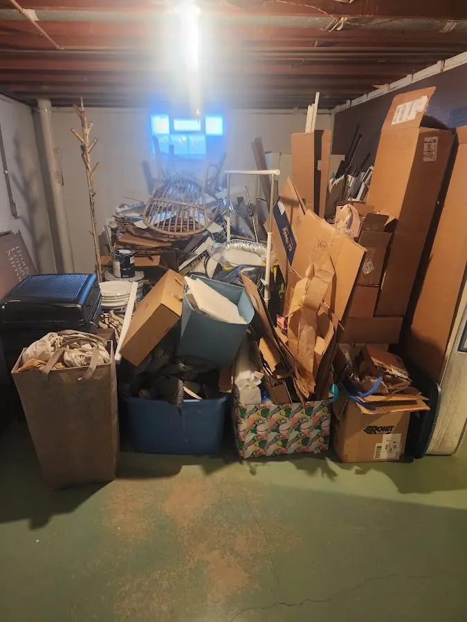 Roll-off dumpster container at job site for Cleanout Dumpster Rental in Moapa Valley